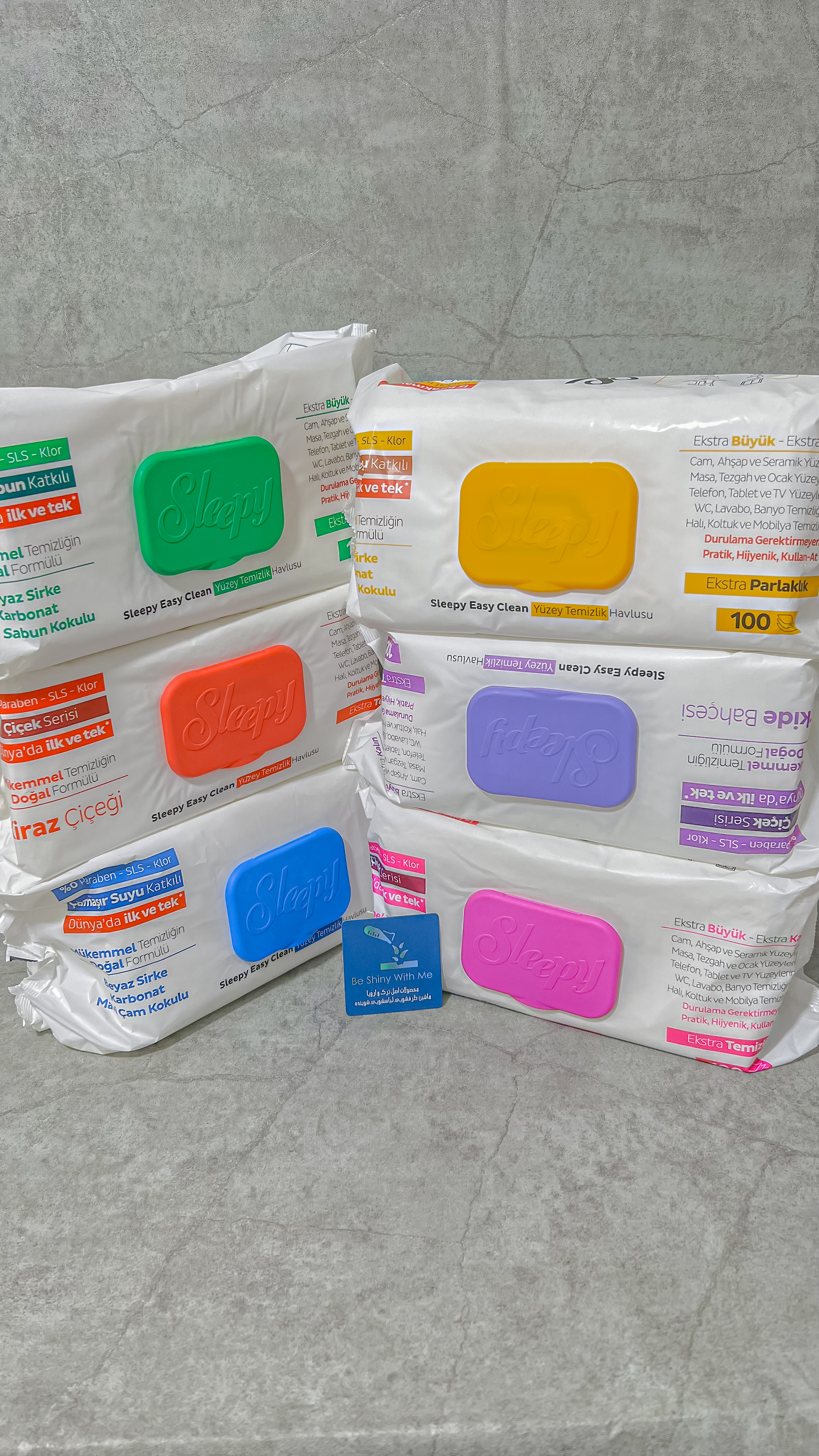 دستمال مرطوب اسلیپی مدل سطوح